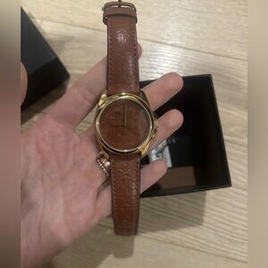 Brown Coach Greyson watch with embossed strap